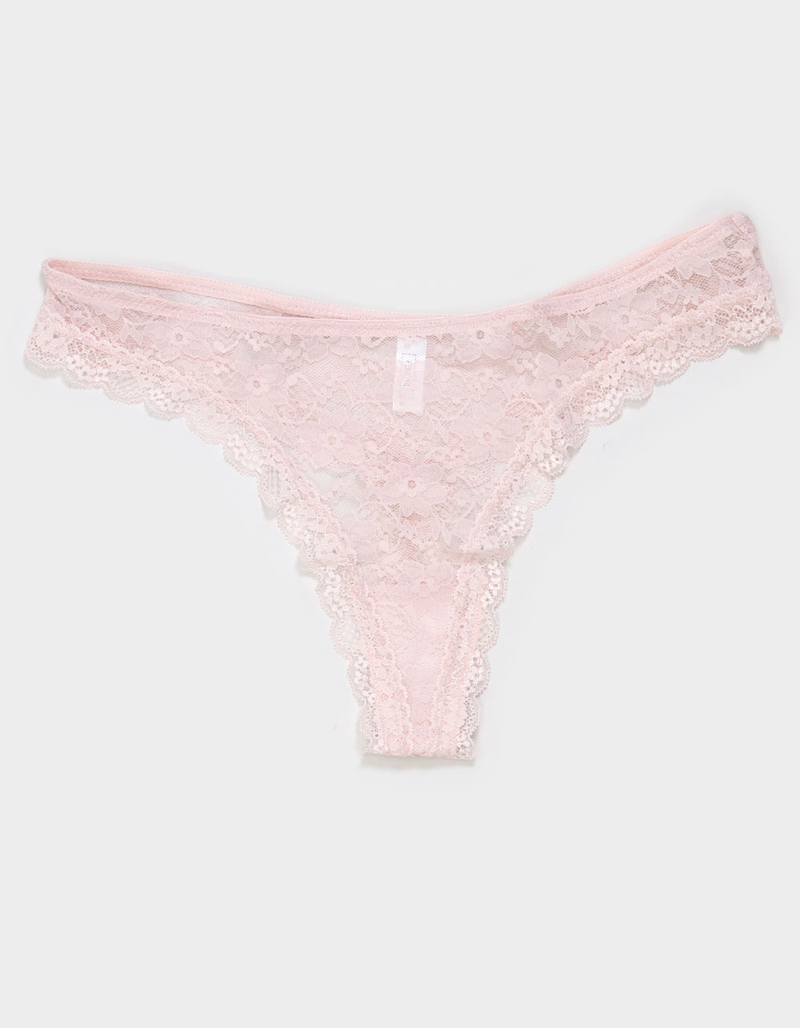 FULL TILT Allover Lace Thong image number 0