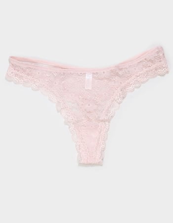 FULL TILT Allover Lace Thong Primary Image