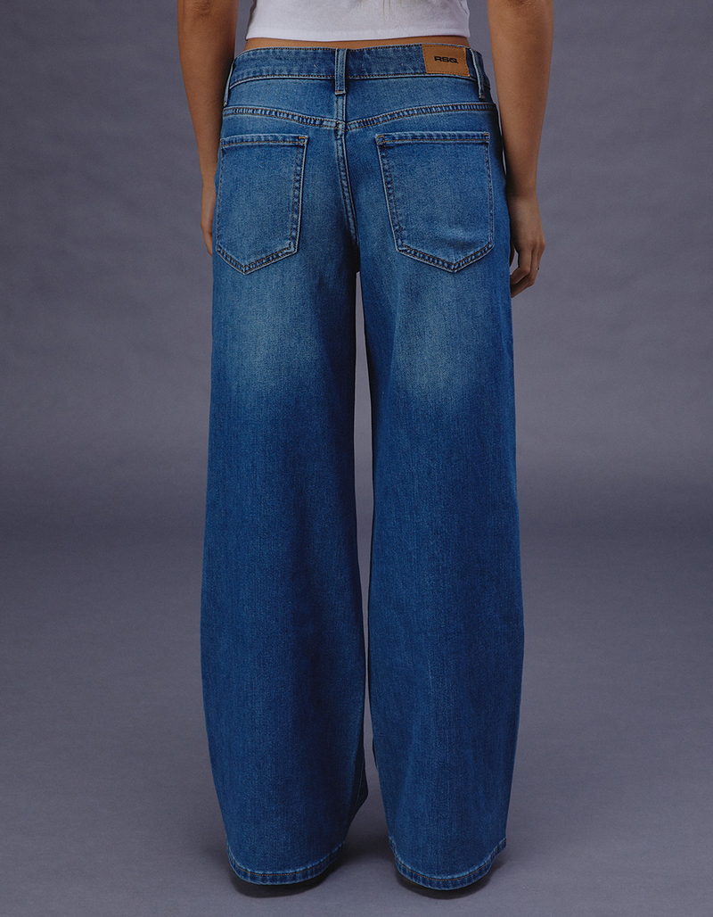 RSQ Womens Mid Rise Wide Leg Jeans image number 3