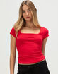 BOZZOLO Womens Square Neck Tee image number 1