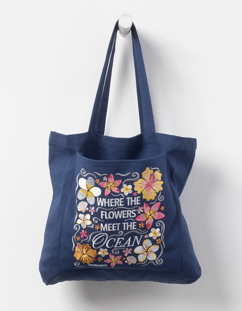 MALIBU SKYYE Flowers Meet Tote Bag image number 0