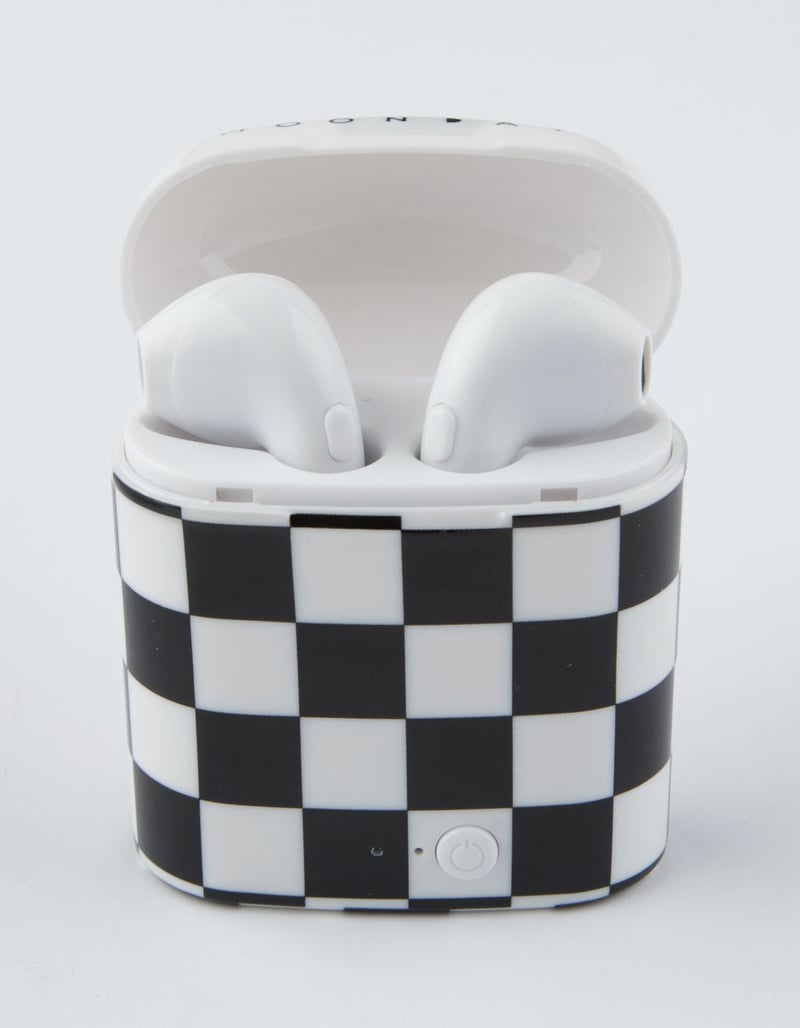 MOON DAY Checkered Wireless Earbuds & Charging Case image number 1