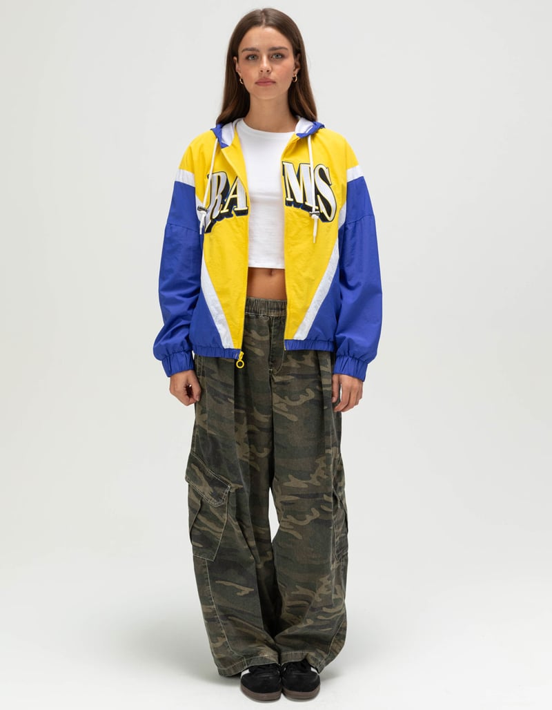 WEAR BY ERIN ANDREWS Los Angeles Rams Womens Windbreaker Jacket image number 3