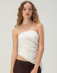 FULL TILT Womens Lace Long Cinch Tube Top image number 2