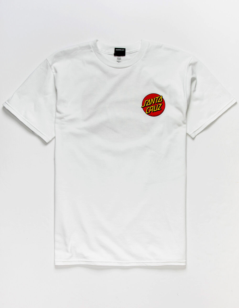 SANTA CRUZ Classic Dot Mens White T-Shirt image number 1