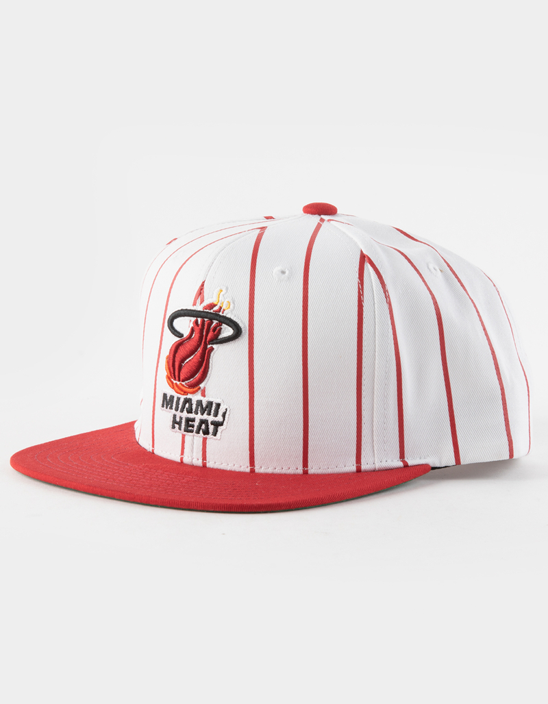 MITCHELL & NESS Miami Heat Retro Pinstripe Mens Snapback Hat image number 0