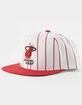 MITCHELL & NESS Miami Heat Retro Pinstripe Mens Snapback Hat image number 1