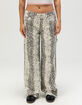 RSQ Womens Low Rise Snake Baggy Carpenter Pants - SNAKE