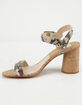 DOLCE Vita Jadyn Snake Print Stella Womens Heeled Sandals image number 3