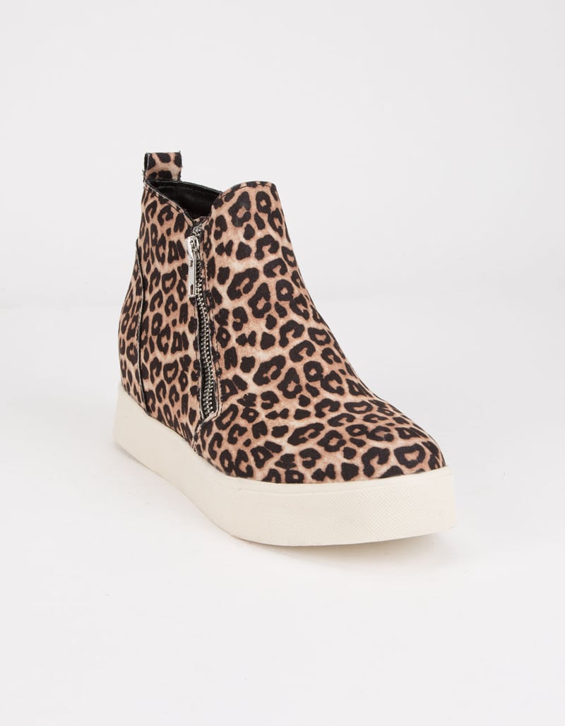 SODA Zip Platform Leopard Womens Shoes image number 0