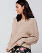RAG SUPPLY Drop Shoulder Womens Sand Sweater image number 2