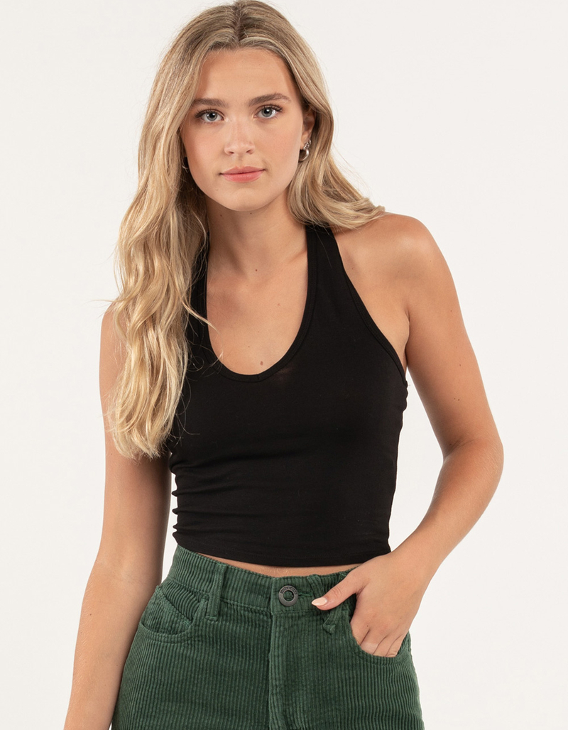 BOZZOLO Womens Halter Top BLACK Tillys