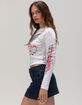HONDA Womens Long Sleeve Baby Tee image number 3