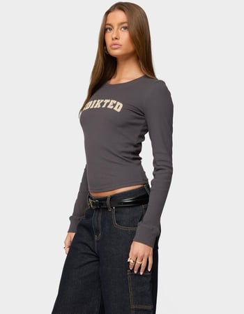 EDIKTED Essential Edikted Ribbed Tee Alternative Image