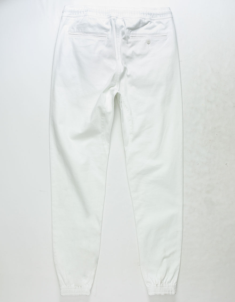 CHARLES AND A HALF Soft White Mens Twill Jogger Pants image number 4