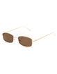 Breezy Slim Gold Rectangle Sunglasses image number 1