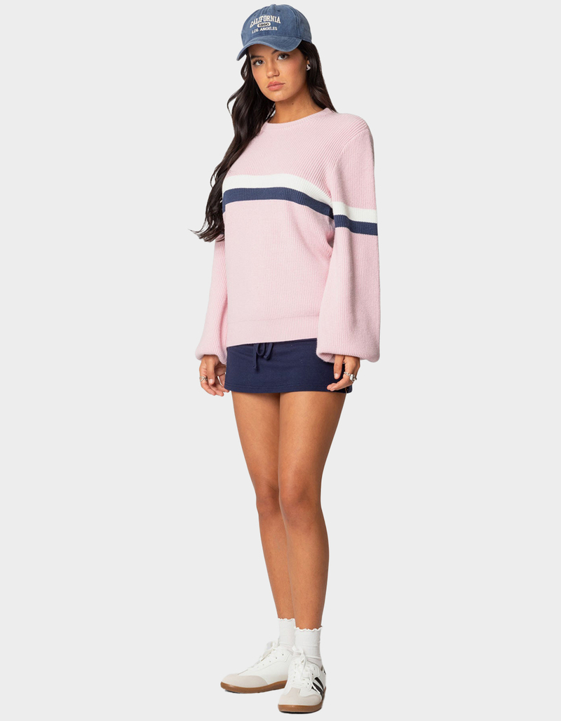 EDIKTED Nautical Striped Oversized Sweater image number 2