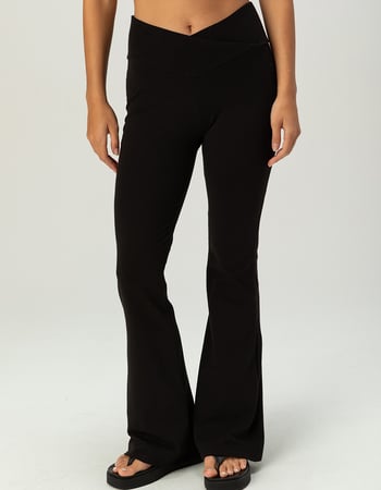 TILLYS Womens Crossover Flare Pants Alternative Image