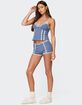 EDIKTED Eliane Contrast Lacey Shorts image number 3
