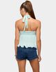 EDIKTED Pleated Chiffon Babydoll Halter Top image number 3