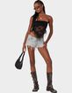 EDIKTED India Sheer Lace Strapless Top image number 5
