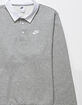 NIKE Club Fleece Bushed Back Long Sleeve Mens Polo Shirt image number 2