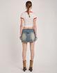PLAYBOY Applique Raw Hem Womens Denim Skirt image number 3