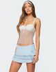 EDIKTED Dotted Sheer Mesh Top image number 3