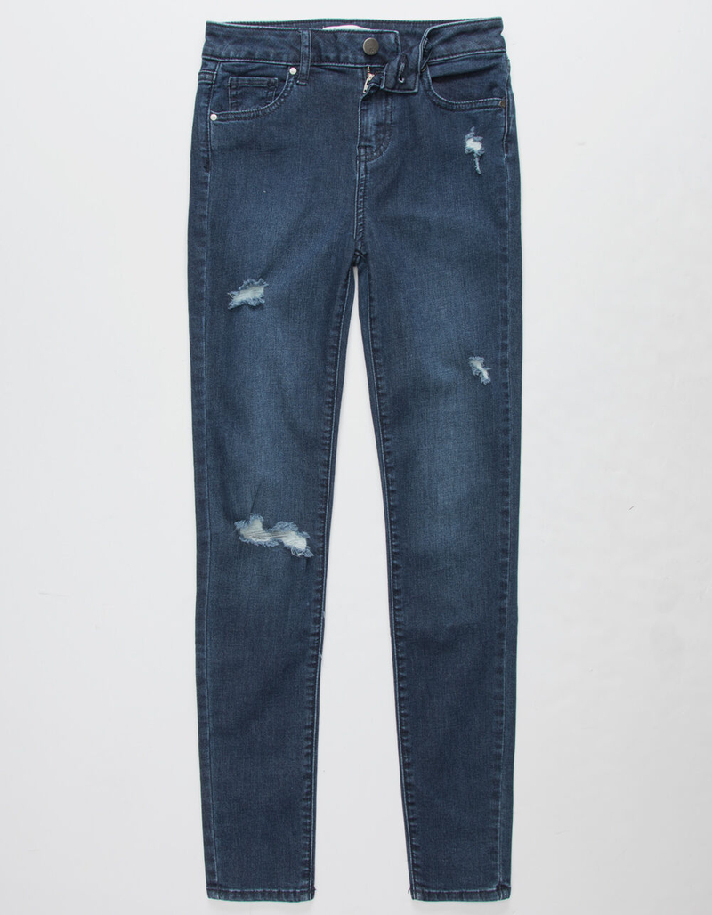 RSQ Manhattan High Rise Girls Ripped Skinny Jeans image number 0