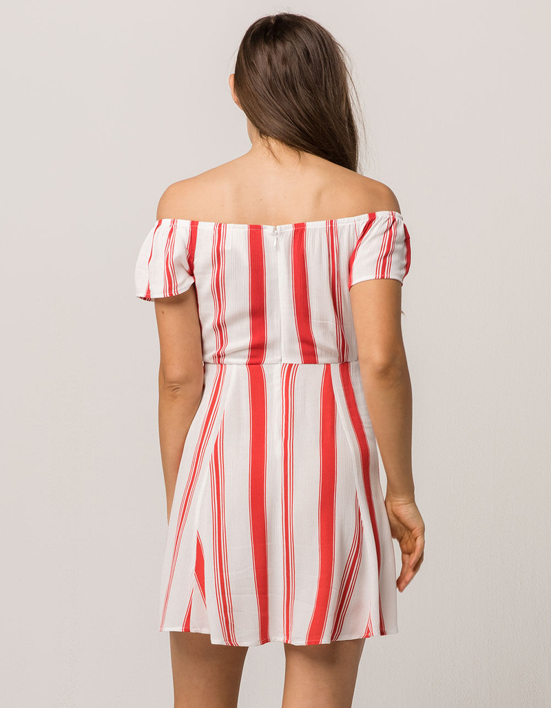 MIMI CHICA Stripe Off The Shoulder Dress image number 2