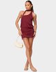 EDIKTED Danit One Shoulder Fringed Mini Dress image number 4