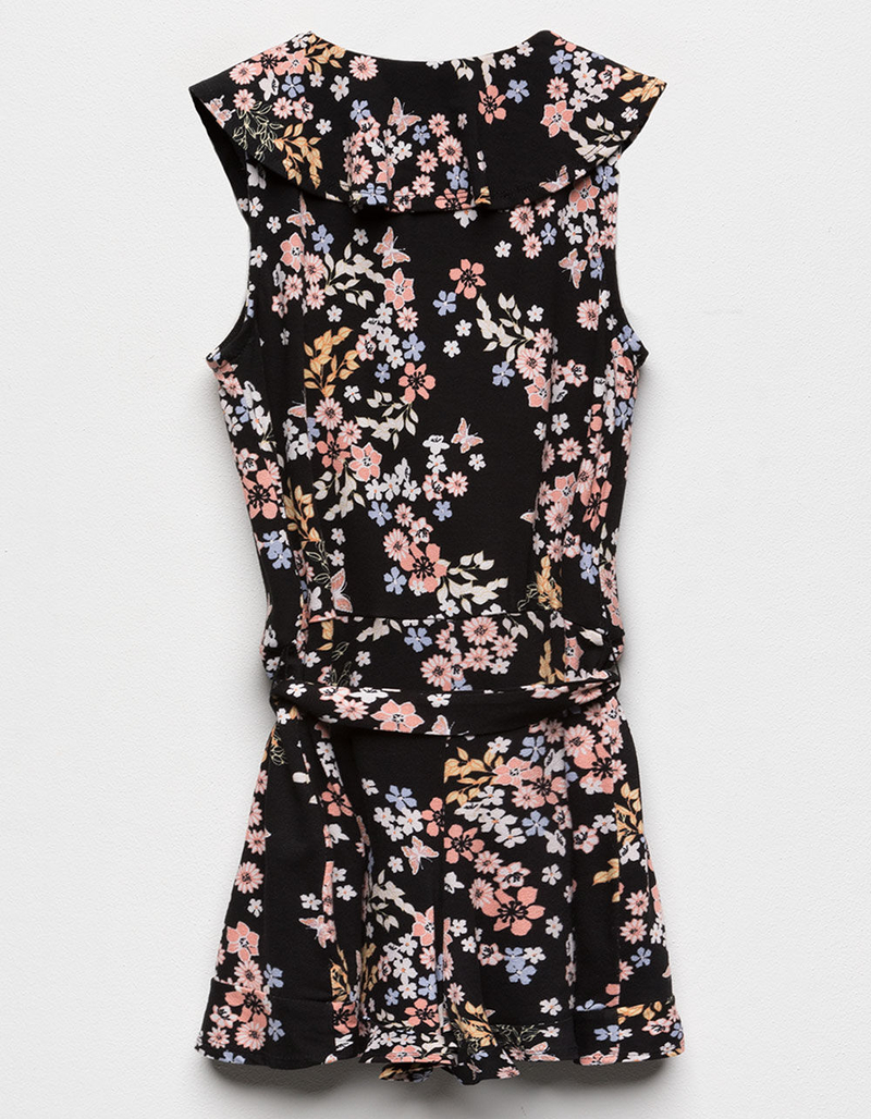 WHITE FAWN Ditsy Ruffle Girls Romper image number 1