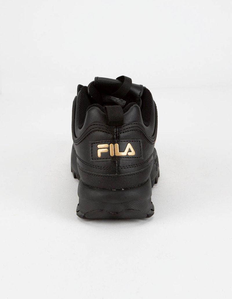 FILA Disruptor II Metallic Accent Black & Gold Womens Shoes image number 4