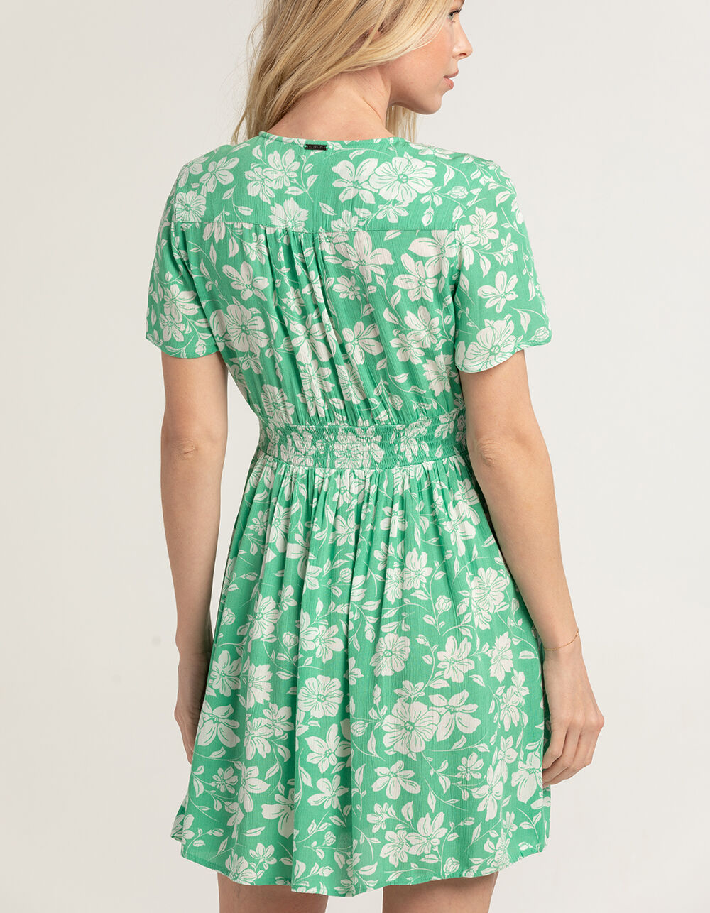 BILLABONG Twirl Around Short Dress - GREEN/WHITE - M | Tillys