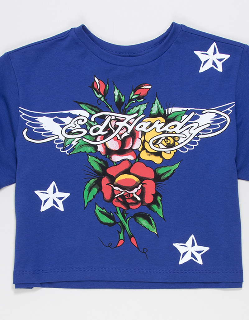 ED HARDY Star Flower Girls Tee image number 3