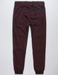 BROOKLYN CLOTH Streaky Slub Burgundy Mens Jogger Pants image number 2