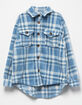 JOLIE & JOY Plaid Fleece Girls Oversized Shacket image number 1