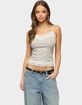 EDIKTED Vieve Contrast Lacey Tank Top image number 1