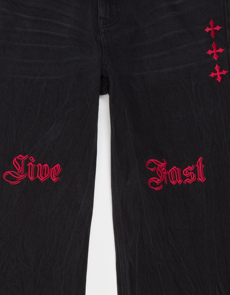 AFFLICTION Live Fast Mens Wide Leg Jeans image number 2
