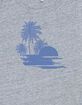BEACH Palm Trees Sunset Womens Baby Tee image number 2