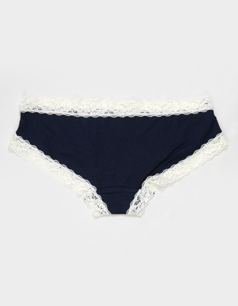 FULL TILT Rib Lace Trim Cheeky Panties image number 1