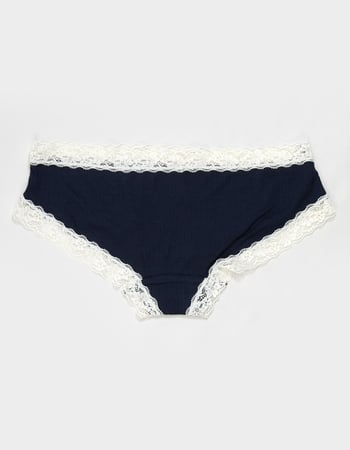 FULL TILT Rib Lace Trim Cheeky Panties Alternative Image