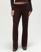 FULL TILT Cable Knit Womens Fold Over Pants image number 2
