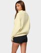 EDIKTED Sarie Cable Knit Quarter Zip Sweater image number 3