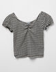 RSQ Girls Stripe Cinch Puff Sleeve Top image number 1