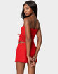 EDIKTED Amara Asymmetric Textured Lace Tube Top image number 5