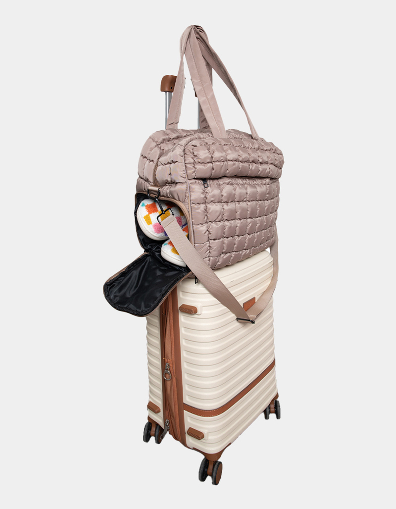 KATYDID Quilted Duffel Weekender Bag with Pass-Thru Slip image number 2