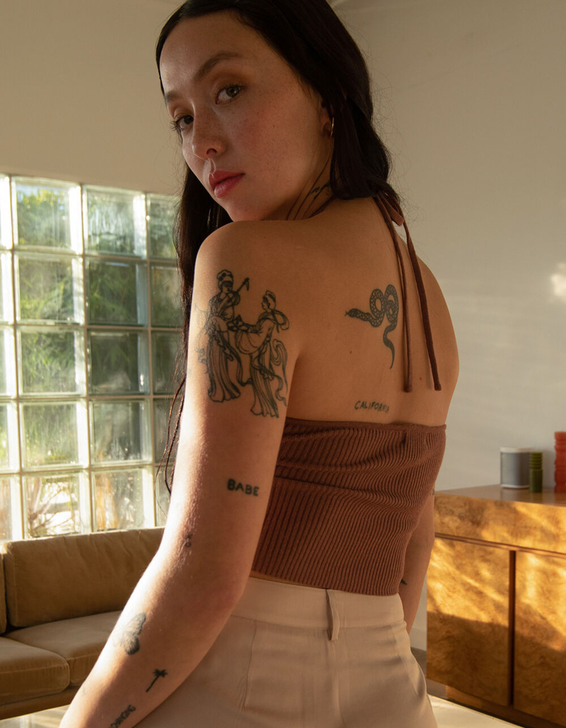 WEST OF MELROSE Womens Bandeau Halter Top image number 1