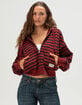 BDG Urban Outfitters Womens Stripe Zip-Up Hoodie image number 1