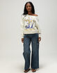 THE WILD COLLECTIVE Los Angeles Rams Womens Off The Shoulder Sweatshirt image number 2